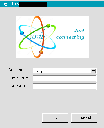 リモートデスクトップ接続-ユーザー名とパスワードを入力