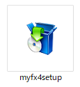 MyFXMarketsデモ口座MetaTrader4インストール-myfx4setupをダブルクリック